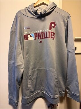 Majestic Philadelphia Phillies Gray Pullover Hoodie